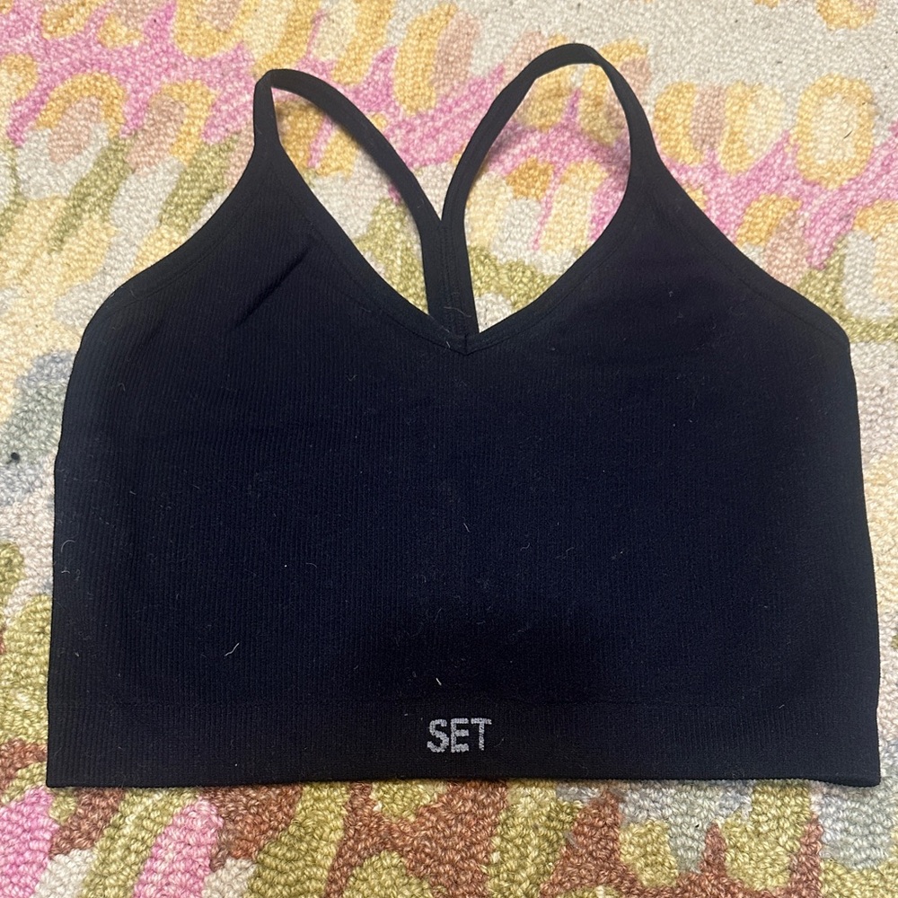 SET Active Ribbed V Neck Tank / Sports Bra